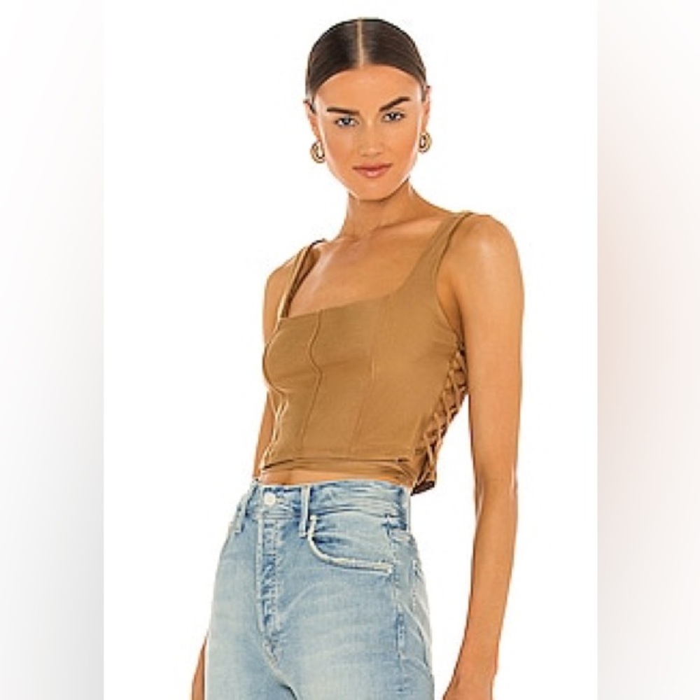 AFRM Tan Crop Top